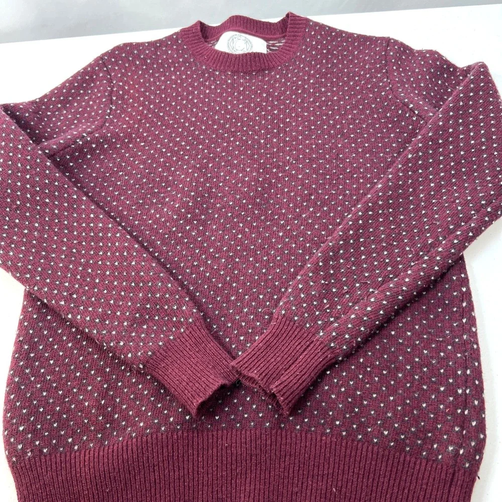 Contemporary Reflections Women's Ronny Lambswool Blend‎ Wine Sweater Size M